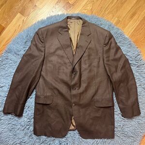 Zimni Jack Victor Men’s Dark Brown 100% Cashmere Blazer Size 46